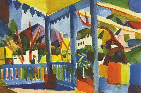 August-Macke-Terrasse-Des-Landhauses-In-St-Germain-1914-Poster-Leinwandbild-Auf-Keilrahmen-120-x-80cm-0 August-Macke-Terrasse-Des-Landhauses-In-St-Germain-1914-Poster-Leinwandbild-Auf-Keilrahmen-120-x-80cm-0
