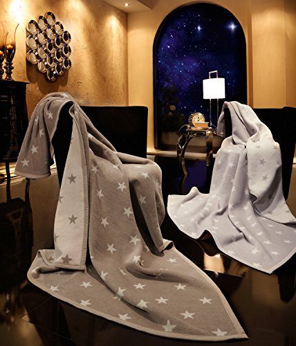Biederlack-653109-Wohn-und-Kuscheldecke-60--Baumwolle-Veloursband-Einfassung-150-x-200-cm-silber-Orion-Baumwolle-Texas-Stars-0 Biederlack-653109-Wohn-und-Kuscheldecke-60--Baumwolle-Veloursband-Einfassung-150-x-200-cm-silber-Orion-Baumwolle-Texas-Stars-0