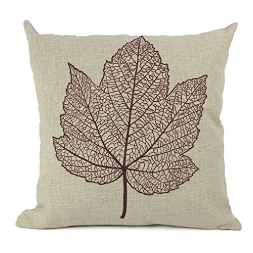 Bigood-4545cm-Blatt-Stil-Baumwolle-leinen-Bettkissen-Hlle-Kissenbezug-Kissenhlle-BeigeA-0 Bigood-4545cm-Blatt-Stil-Baumwolle-leinen-Bettkissen-Hlle-Kissenbezug-Kissenhlle-BeigeA-0
