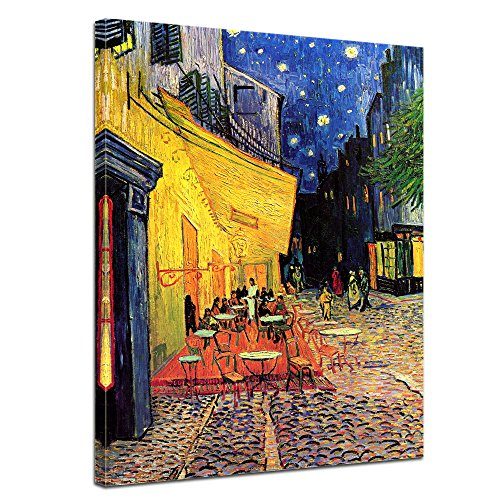Bilderdepot24-Leinwandbild-Vincent-van-Gogh-Alte-Meister-Cafterrasse-am-Abend-90x120cm-fertig-gerahmt-direkt-vom-Hersteller-0 Bilderdepot24-Leinwandbild-Vincent-van-Gogh-Alte-Meister-Cafterrasse-am-Abend-90x120cm-fertig-gerahmt-direkt-vom-Hersteller-0