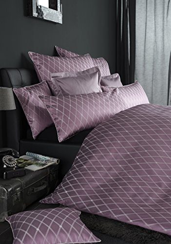 CURT-BAUER-luxurise-Mako-Brokat-Damast-Bettwschegarnitur-Raute-135x200-cm-080x080-cm-Farbe-blaubeere-0 CURT-BAUER-luxurise-Mako-Brokat-Damast-Bettwschegarnitur-Raute-135x200-cm-080x080-cm-Farbe-blaubeere-0
