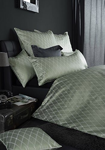 CURT-BAUER-luxurise-Mako-Brokat-Damast-Bettwschegarnitur-Raute-135x200-cm-080x080-cm-Farbe-olivgrn-0 CURT-BAUER-luxurise-Mako-Brokat-Damast-Bettwschegarnitur-Raute-135x200-cm-080x080-cm-Farbe-olivgrn-0