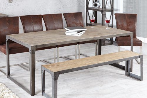 Design-Esstisch-INDUSTRIAL-200cm-Akazie-teakgrau-geklkt-Metallkorpus-0 Design-Esstisch-INDUSTRIAL-200cm-Akazie-teakgrau-geklkt-Metallkorpus-0