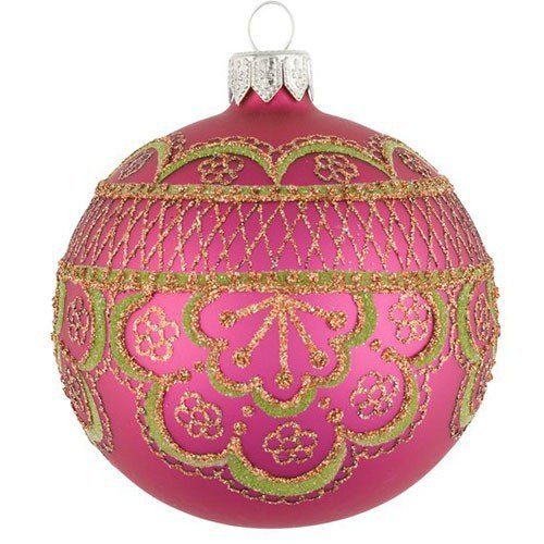 Giftcompany-Christbaumkugel-Crochet-pink-Glas-pink-D8cm-0 Giftcompany-Christbaumkugel-Crochet-pink-Glas-pink-D8cm-0