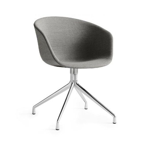HAY-About-a-Chair-21-Armlehndrehstuhl-gepolstert-grau-Stoff-Remix-133-Gestell-aluminium-poliert-mit-Kunststoffgleitern-0 HAY-About-a-Chair-21-Armlehndrehstuhl-gepolstert-grau-Stoff-Remix-133-Gestell-aluminium-poliert-mit-Kunststoffgleitern-0