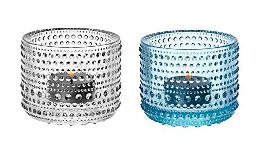 Iittala-Kastehelmi-klar-hellblau-Leuchter-2-Stk-0 Iittala-Kastehelmi-klar-hellblau-Leuchter-2-Stk-0