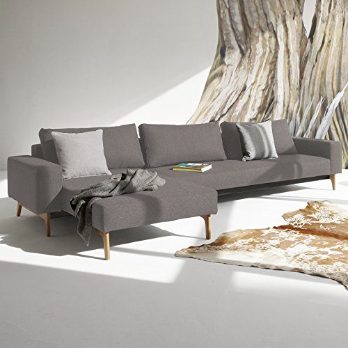 Innovation-Schlafsofa-mit-Armlehnen-und-Holzbeinen-Idun-Lounger-Textil-grau-0 Innovation-Schlafsofa-mit-Armlehnen-und-Holzbeinen-Idun-Lounger-Textil-grau-0