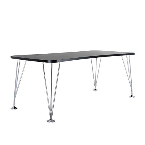 Kartell-Max-Tisch-190x90cm-schiefergrau-Gestell-verchromter-Stahl-mit-festen-Standfen-0 Kartell-Max-Tisch-190x90cm-schiefergrau-Gestell-verchromter-Stahl-mit-festen-Standfen-0