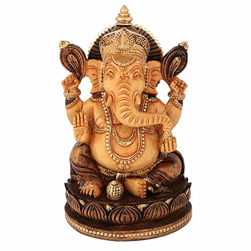 Largel-Ganesh-Statue-Holz-Gold-poliert-Vereinbarkeit-Gott-Ganesha-Elefant-handgefertigt-handbemalt-Idol-India-Geschenk-0 Largel-Ganesh-Statue-Holz-Gold-poliert-Vereinbarkeit-Gott-Ganesha-Elefant-handgefertigt-handbemalt-Idol-India-Geschenk-0
