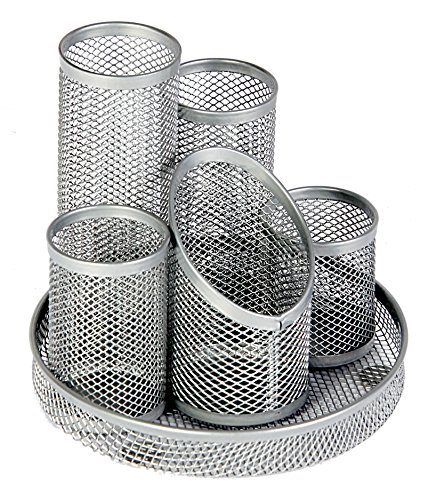 Osco-Stiftekcher-Mesh-kratzfest-mit-streifenfreier-Unterseite-5-Rhren-silbern-0 Osco-Stiftekcher-Mesh-kratzfest-mit-streifenfreier-Unterseite-5-Rhren-silbern-0