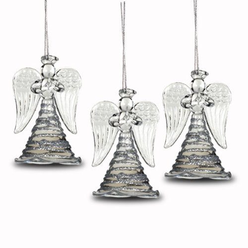 SIKORA-BS243-Christbaumschmuck-aus-Glas-ENGEL-MIT-SILBERVERZIERUNG-3er-Set-H-8cm-0 SIKORA-BS243-Christbaumschmuck-aus-Glas-ENGEL-MIT-SILBERVERZIERUNG-3er-Set-H-8cm-0