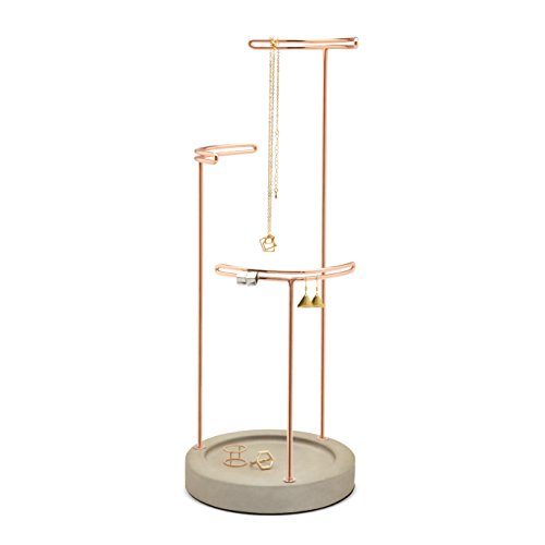 Umbra-299471-633-Jewelry-Display-Tesora-Schmuckstnder-Schmuckhalter-Ringhalter-Ohrringhalter-Kettenstnder-Armbandhalter-mit-Ablage-verkupferter-Stahl-Gussbeton-grau-kupfer-0 Umbra-299471-633-Jewelry-Display-Tesora-Schmuckstnder-Schmuckhalter-Ringhalter-Ohrringhalter-Kettenstnder-Armbandhalter-mit-Ablage-verkupferter-Stahl-Gussbeton-grau-kupfer-0