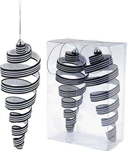 Weihnachtsschmuck-Christbaumdeko-Hngespirale-15x55cm-Stoff-2er-Set-schwarz-wei-gestreift-0 Weihnachtsschmuck-Christbaumdeko-Hngespirale-15x55cm-Stoff-2er-Set-schwarz-wei-gestreift-0