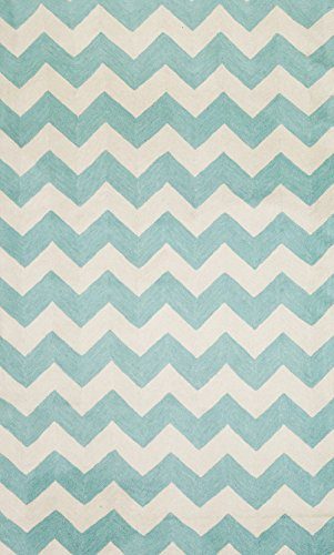 Zaida-275-x-180-cm-Baumwolle-Wolle-Zick-Zack-Teppich-zartes-Blau-0 Zaida-275-x-180-cm-Baumwolle-Wolle-Zick-Zack-Teppich-zartes-Blau-0