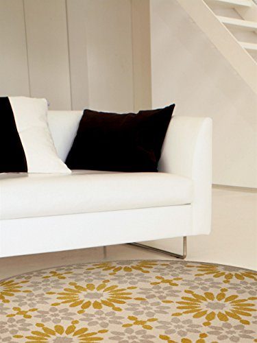 benuta-Teppiche-Teppich-rund-Gazania-Gelb--200-cm-rund-Oeko-Tex-Standard-100-Siegel-100-Polypropylen-Floral-Maschinengewebt-Wohnzimmer-0 benuta-Teppiche-Teppich-rund-Gazania-Gelb--200-cm-rund-Oeko-Tex-Standard-100-Siegel-100-Polypropylen-Floral-Maschinengewebt-Wohnzimmer-0