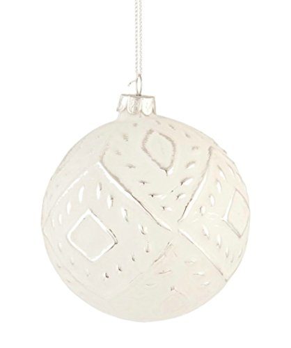 Clayre-Eef-6GL1392-Deko-Dekoration-Anhnger-Weihnachtskugel-wei-ca--10-cm-0 Clayre-Eef-6GL1392-Deko-Dekoration-Anhnger-Weihnachtskugel-wei-ca--10-cm-0
