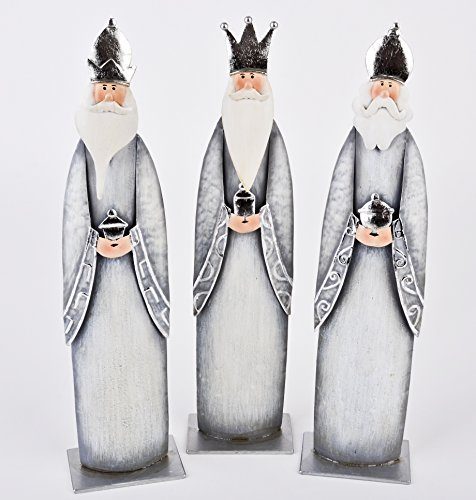 Heilige-drei-Knige-Figuren-3er-Set-Metall-32x8cm-grau-silber-Weihnachten-Xmas-0 Heilige-drei-Knige-Figuren-3er-Set-Metall-32x8cm-grau-silber-Weihnachten-Xmas-0