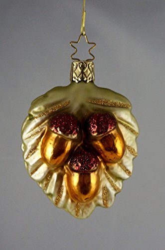 INGE-Glas-Christbaumkugel-Eichenblatt-alt-silber-0 INGE-Glas-Christbaumkugel-Eichenblatt-alt-silber-0