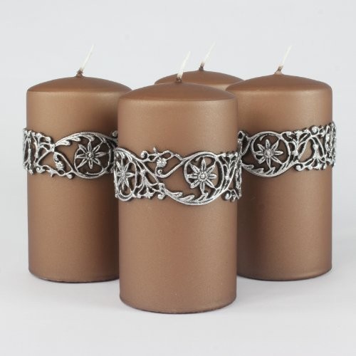 Kerzen-Stumpenkerzen-Adventskerzen-COSIMA-4-Stk-13070-mm-stein-braun-silber-grau-0 Kerzen-Stumpenkerzen-Adventskerzen-COSIMA-4-Stk-13070-mm-stein-braun-silber-grau-0