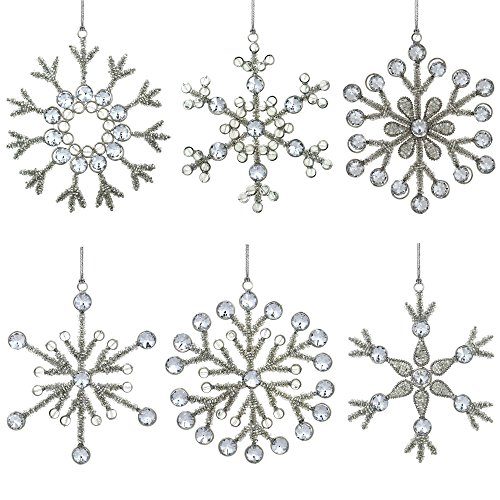 Set-aus-6-handgefertigten-Schneeflocken-Weihnachtsschmuck-aus-Eisen-und-Glas-zum-Aufhngen-15-Cm-0 Set-aus-6-handgefertigten-Schneeflocken-Weihnachtsschmuck-aus-Eisen-und-Glas-zum-Aufhngen-15-Cm-0