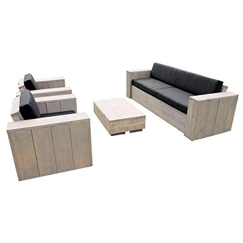 Bauholz-Mbel-Gartenmbel-Garnitur-Lounge-Set-1x-Tisch-2x-StuhlSessel-1x-Bank-rostfarbene-Patina-0 Bauholz-Mbel-Gartenmbel-Garnitur-Lounge-Set-1x-Tisch-2x-StuhlSessel-1x-Bank-rostfarbene-Patina-0