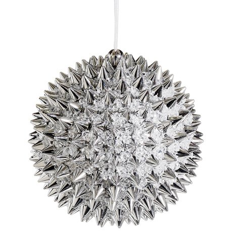 4-Silver-Beaded-Spiky-Christmas-Ball-Ornament-100mm-0 4-Silver-Beaded-Spiky-Christmas-Ball-Ornament-100mm-0