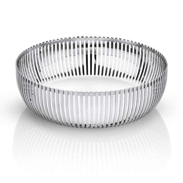 Alessi Alessi Korbschale 23 cm Edelstahl poliert silberfarben Alessi Alessi Korbschale 23 cm Edelstahl poliert silberfarben