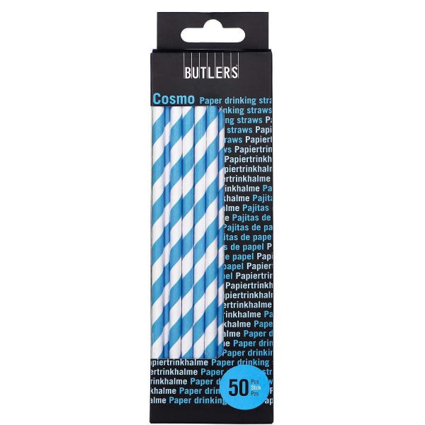 BUTLERS COSMO »Papiertrinkhalme« blau BUTLERS COSMO »Papiertrinkhalme« blau