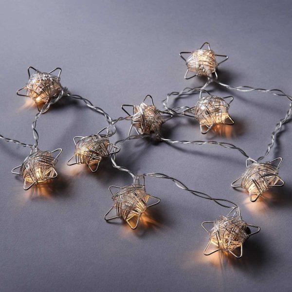 BUTLERS STAR LIGHTS »LED Lichterkette Metallsterne 10 Lichter« weiß BUTLERS STAR LIGHTS »LED Lichterkette Metallsterne 10 Lichter« weiß