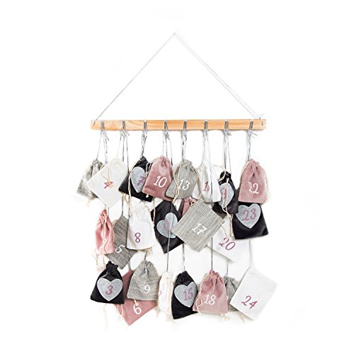 Besonderer-Adventskalender-mit-24-Sckchen-Stoff-Beutel-zum-Befllen-und-Selbermachen-SHABBY-CHIC-in-rose-grau-braun-wei-mit-Stab-zum-Aufhngen-Advents-zahlen-als-Weihnachtsdeko-0 Besonderer-Adventskalender-mit-24-Sckchen-Stoff-Beutel-zum-Befllen-und-Selbermachen-SHABBY-CHIC-in-rose-grau-braun-wei-mit-Stab-zum-Aufhngen-Advents-zahlen-als-Weihnachtsdeko-0