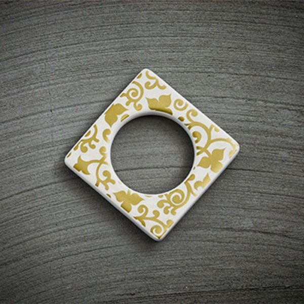 CULTDESIGN Cult Design Manschette für Teelichthalter Blumenwechsel gold weiß CULTDESIGN Cult Design Manschette für Teelichthalter Blumenwechsel gold weiß
