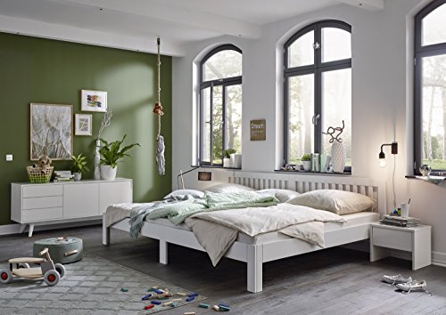 Ecolignum-Familienbett-Como-350320-320x200-cm-Massivholzbett-Erle-Vollholz-Wei-Super-Size-Bett-0 Ecolignum-Familienbett-Como-350320-320x200-cm-Massivholzbett-Erle-Vollholz-Wei-Super-Size-Bett-0