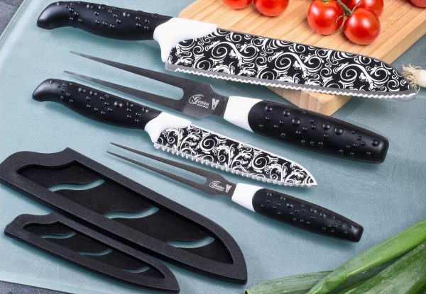 Genius® Magic Cut Messer-Set (4tlg.) schwarz Genius® Magic Cut Messer-Set (4tlg.) schwarz