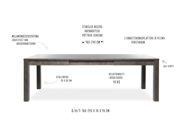 HTI-Living Auszugstisch »Shape« schwarz HTI-Living Auszugstisch »Shape« schwarz