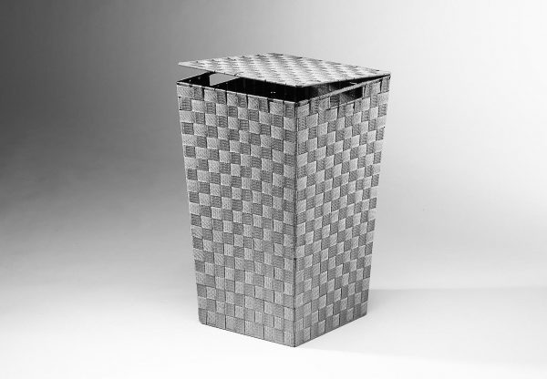 Home affaire Wäschebehälter aus Nylon und Metall grau Home affaire Wäschebehälter aus Nylon und Metall grau