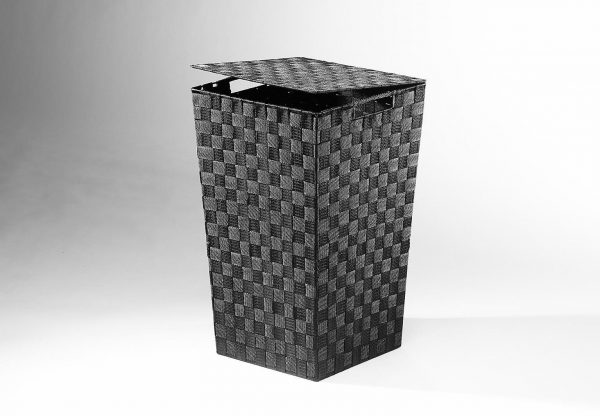 Home affaire Wäschebehälter aus Nylon und Metall schwarz Home affaire Wäschebehälter aus Nylon und Metall schwarz