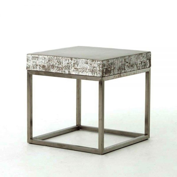 Kasper-Wohndesign Beistelltisch Edelstahlgestell Beton grau »NOHA« grau Kasper-Wohndesign Beistelltisch Edelstahlgestell Beton grau »NOHA« grau