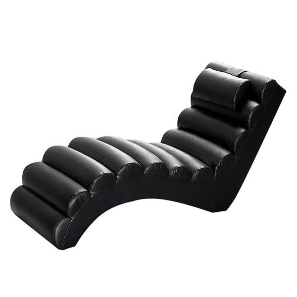 Relaxliege Mérida - Kunstleder Schwarz Relaxliege Mérida - Kunstleder Schwarz