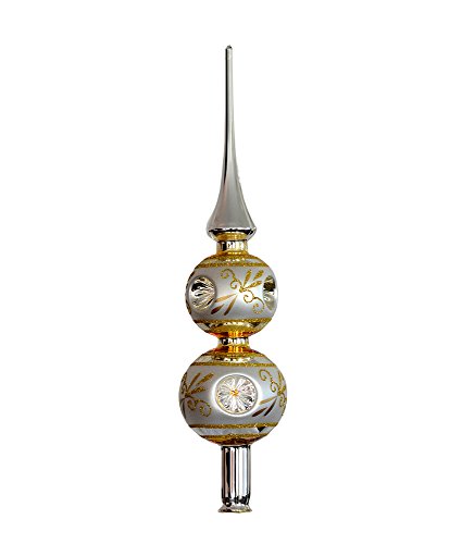 Thringer-Weihnacht-52-054-Weihnachtsbaumspitze-67-cm-Kugeln-6-Reflex-silber-goldene-Kappen-0 Thringer-Weihnacht-52-054-Weihnachtsbaumspitze-67-cm-Kugeln-6-Reflex-silber-goldene-Kappen-0