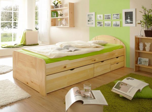 Ticaa Bett »Erna« in 3 Breiten mit Bettschubkästen Ticaa Bett »Erna« in 3 Breiten mit Bettschubkästen