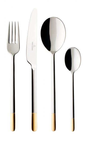 Villeroy & Boch Ella teilvergoldet Tafelbesteck 24-teilig Villeroy & Boch »Ella teilvergoldet« silberfarben Villeroy & Boch Ella teilvergoldet Tafelbesteck 24-teilig Villeroy & Boch »Ella teilvergoldet« silberfarben