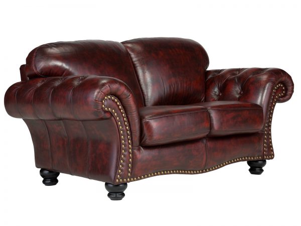 massivum Sofa aus Echtleder »Bolton « rot