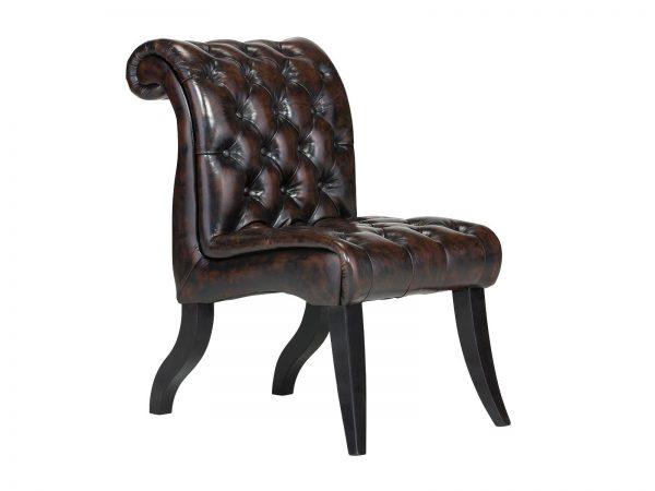 massivum Stuhl aus Echtleder »Chesterfield« braun massivum Stuhl aus Echtleder »Chesterfield« braun