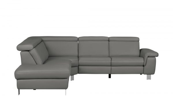 Ecksofa aus Leder Aruba Ecksofa aus Leder Aruba-Ecksofa aus Leder-grau Breite: Höhe: 81 cm grau Ecksofa aus Leder Aruba Ecksofa aus Leder Aruba-Ecksofa aus Leder-grau Breite: Höhe: 81 cm grau