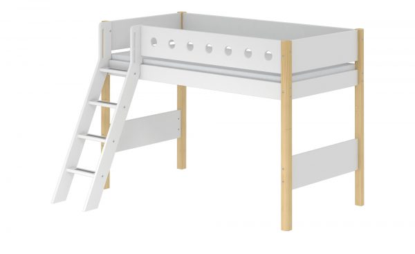 FLEXA Mittelhohes Bett mit Leiter Flexa White FLEXA Mittelhohes Bett mit Leiter Flexa White-Mittelhohes Bett mit Leiter-FLEXA Breite: 159 cm Höhe: 143 cm FLEXA Mittelhohes Bett mit Leiter Flexa White FLEXA Mittelhohes Bett mit Leiter Flexa White-Mittelhohes Bett mit Leiter-FLEXA Breite: 159 cm Höhe: 143 cm