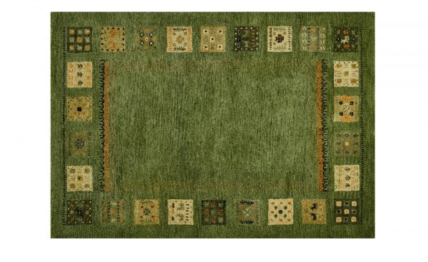 Handtuft-Teppich Gabbeh Super Handtuft-Teppich Gabbeh Super-Handtuft-Teppich-grün-reine Wolle Breite: 120 cm Höhe: grün Handtuft-Teppich Gabbeh Super Handtuft-Teppich Gabbeh Super-Handtuft-Teppich-grün-reine Wolle Breite: 120 cm Höhe: grün