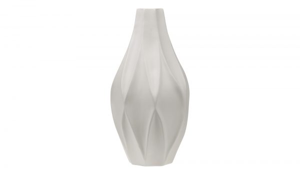 Vase  Wave Vase  Wave-Vase-weiß-Steingut Breite: Höhe: 50 cm weiß