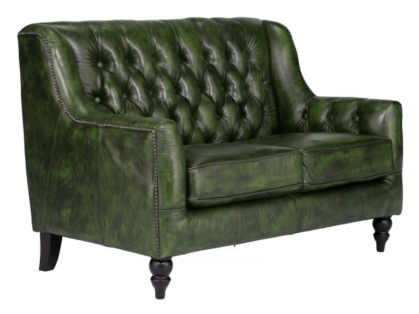 massivum Sofa aus Echtleder »Chesterfield Bozen « grün