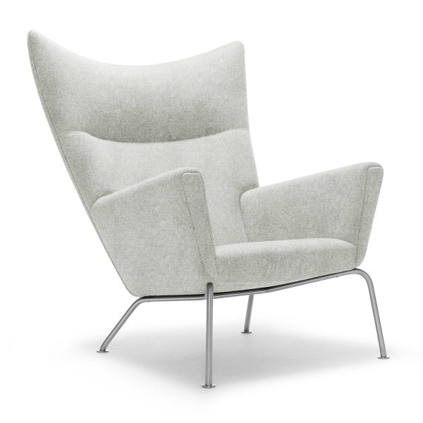 Carl Hansen - CH445 Wingchair / Divina Melange 2 hellgrau (120)GrauT:90 H:103 B:90 Carl Hansen - CH445 Wingchair / Divina Melange 2 hellgrau (120)GrauT:90 H:103 B:90