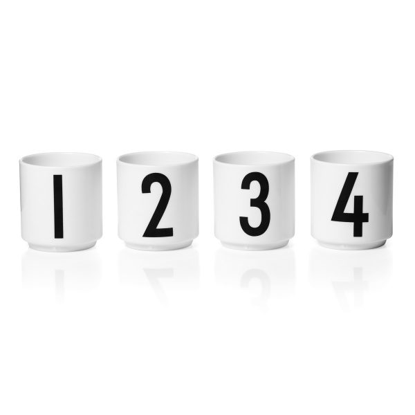 Design Letters - Porzellan Mini-Becher (4er-Set)WeißH:6 Design Letters - Porzellan Mini-Becher (4er-Set)WeißH:6